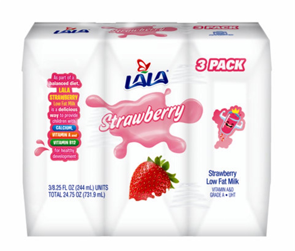 LALA UHT Strawberry Milk 3 Pack
