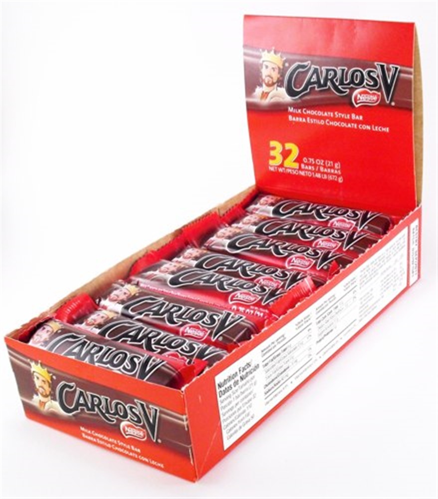 Carlos V Milk Chocolate Style Bar 32 ct bars