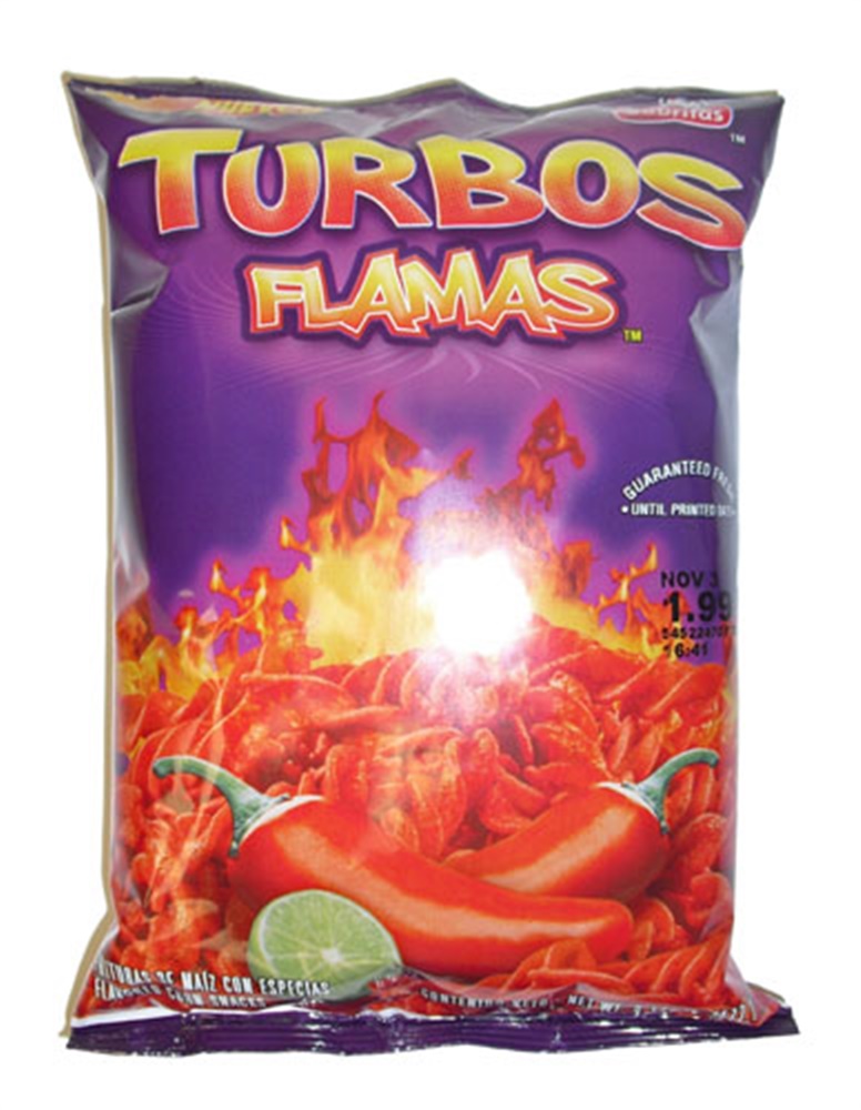 Sabritas Turbos Flamas Flavored Corn Snacks 9.25 oz (Pack of 3)