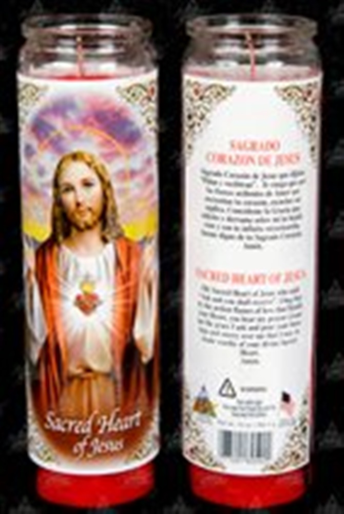 Religious Candles - The Sacred Heart of Jesus Candle (Pack of 6)