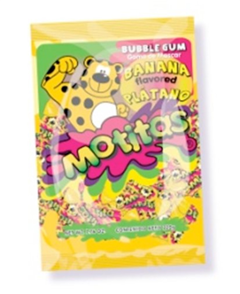 Motitas Banana Gum Chicles de Motitas 70 ct. / piezas